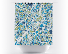 Load image into Gallery viewer, Brussels Map Shower Curtain - belgium Shower Curtain - Chroma Series
