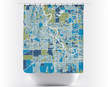 Load image into Gallery viewer, South Bend Map Shower Curtain - usa Shower Curtain - Chroma Series
