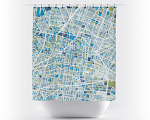 Load image into Gallery viewer, Mexico City Map Shower Curtain - mexico Shower Curtain - Chroma Series
