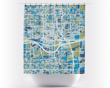 Load image into Gallery viewer, Oklahoma City Map Shower Curtain - usa Shower Curtain - Chroma Series
