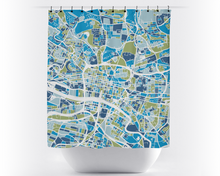 Load image into Gallery viewer, Glasgow Map Shower Curtain - uk Shower Curtain - Chroma Series

