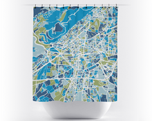 Load image into Gallery viewer, Damascus Map Shower Curtain - syria Shower Curtain - Chroma Series
