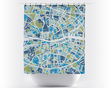 Load image into Gallery viewer, Dublin Map Shower Curtain - ireland Shower Curtain - Chroma Series
