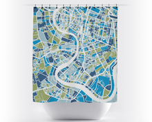 Load image into Gallery viewer, Bangkok Map Shower Curtain - thailand Shower Curtain - Chroma Series

