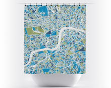 Load image into Gallery viewer, London Map Shower Curtain - uk Shower Curtain - Chroma Series

