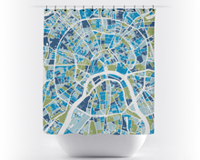 Load image into Gallery viewer, Moscow Map Shower Curtain - russia Shower Curtain - Chroma Series
