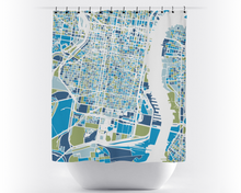 Load image into Gallery viewer, Philadelphia Map Shower Curtain - usa Shower Curtain - Chroma Series
