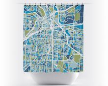 Load image into Gallery viewer, Fort Worth Map Shower Curtain - usa Shower Curtain - Chroma Series
