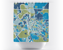 Load image into Gallery viewer, Iowa City Map Shower Curtain - usa Shower Curtain - Chroma Series
