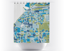 Load image into Gallery viewer, Anchorage Map Shower Curtain - usa Shower Curtain - Chroma Series
