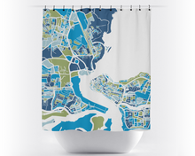 Load image into Gallery viewer, Lagos Map Shower Curtain - nigeria Shower Curtain - Chroma Series
