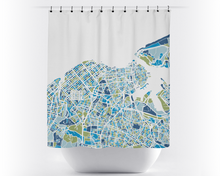 Load image into Gallery viewer, Havana Map Shower Curtain - cuba Shower Curtain - Chroma Series
