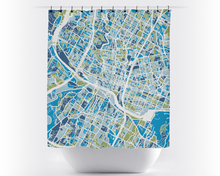 Load image into Gallery viewer, Austin Map Shower Curtain - usa Shower Curtain - Chroma Series
