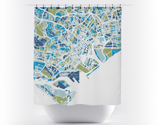 Load image into Gallery viewer, Singapore Map Shower Curtain - singapore Shower Curtain - Chroma Series
