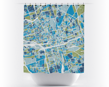 Load image into Gallery viewer, Stockton Map Shower Curtain - usa Shower Curtain - Chroma Series

