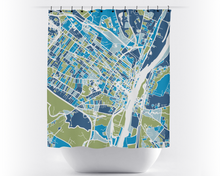Load image into Gallery viewer, Albany Map Shower Curtain - usa Shower Curtain - Chroma Series
