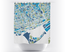 Load image into Gallery viewer, Toronto Map Shower Curtain - canada Shower Curtain - Chroma Series
