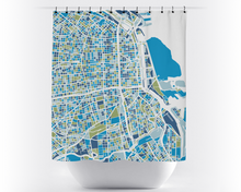 Load image into Gallery viewer, Buenos Aires Map Shower Curtain - argentina Shower Curtain - Chroma Series
