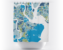Load image into Gallery viewer, Charleston Map Shower Curtain - usa Shower Curtain - Chroma Series
