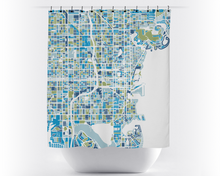Load image into Gallery viewer, St Petersburg Map Shower Curtain - usa Shower Curtain - Chroma Series

