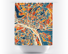 Load image into Gallery viewer, Rouen Map Shower Curtain - france Shower Curtain - Chroma Series
