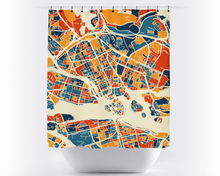 Load image into Gallery viewer, Stockholm Map Shower Curtain - sweden Shower Curtain - Chroma Series
