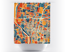 Load image into Gallery viewer, Albuquerque Map Shower Curtain - usa Shower Curtain - Chroma Series
