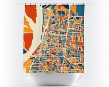 Load image into Gallery viewer, Memphis Map Shower Curtain - usa Shower Curtain - Chroma Series

