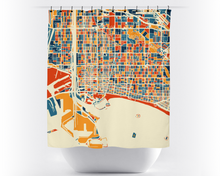 Load image into Gallery viewer, Long Beach Map Shower Curtain - usa Shower Curtain - Chroma Series
