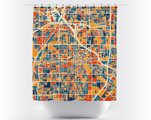 Load image into Gallery viewer, Santa Ana Map Shower Curtain - usa Shower Curtain - Chroma Series
