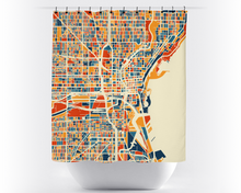 Load image into Gallery viewer, Milwaukee Map Shower Curtain - usa Shower Curtain - Chroma Series
