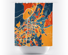 Load image into Gallery viewer, Santa Fe Map Shower Curtain - usa Shower Curtain - Chroma Series
