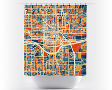Load image into Gallery viewer, Oklahoma City Map Shower Curtain - usa Shower Curtain - Chroma Series
