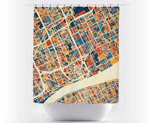 Load image into Gallery viewer, Detroit Map Shower Curtain - usa Shower Curtain - Chroma Series
