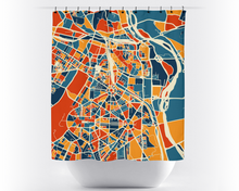 Load image into Gallery viewer, New Delhi Map Shower Curtain - india Shower Curtain - Chroma Series
