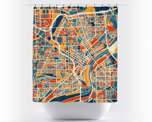 Load image into Gallery viewer, Toledo Map Shower Curtain - usa Shower Curtain - Chroma Series
