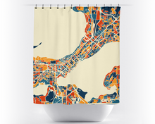 Charger l&#39;image dans la galerie, Madison Map Shower Curtain - usa Shower Curtain - Chroma Series
