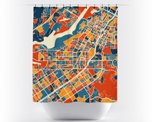 Load image into Gallery viewer, Riverside Map Shower Curtain - usa Shower Curtain - Chroma Series
