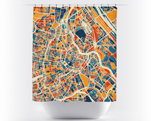 Load image into Gallery viewer, Vienna Map Shower Curtain - austria Shower Curtain - Chroma Series
