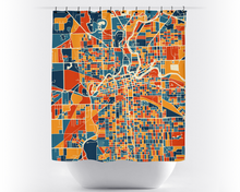 Load image into Gallery viewer, Fort Wayne Map Shower Curtain - usa Shower Curtain - Chroma Series
