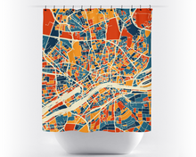 Load image into Gallery viewer, Frankfurt Map Shower Curtain - germany Shower Curtain - Chroma Series

