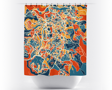 Load image into Gallery viewer, Jerusalem Map Shower Curtain - israel Shower Curtain - Chroma Series
