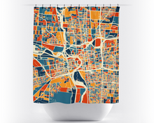 Load image into Gallery viewer, Columbus Map Shower Curtain - usa Shower Curtain - Chroma Series

