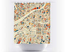 Load image into Gallery viewer, Osaka Map Shower Curtain - japan Shower Curtain - Chroma Series
