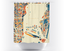 Load image into Gallery viewer, Miami Map Shower Curtain - usa Shower Curtain - Chroma Series
