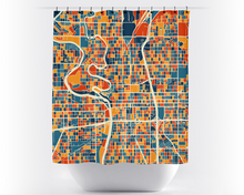 Load image into Gallery viewer, Wichita Map Shower Curtain - usa Shower Curtain - Chroma Series

