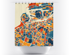 Load image into Gallery viewer, Malmo Map Shower Curtain - sweden Shower Curtain - Chroma Series
