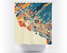Load image into Gallery viewer, Honolulu Map Shower Curtain - usa Shower Curtain - Chroma Series
