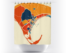 Load image into Gallery viewer, Provincetown Map Shower Curtain - usa Shower Curtain - Chroma Series
