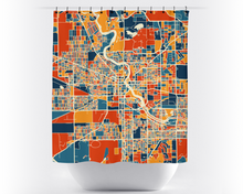 Load image into Gallery viewer, South Bend Map Shower Curtain - usa Shower Curtain - Chroma Series

